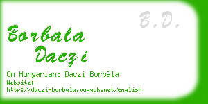 borbala daczi business card