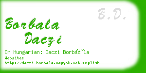 borbala daczi business card